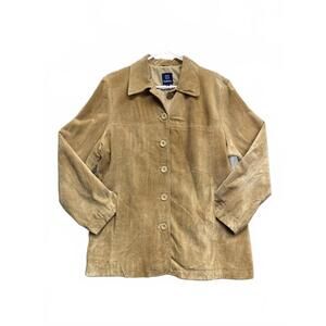 Vintage Y2K Reitmans Tan Super Soft Leather Suede Blazer Jacket Size XL